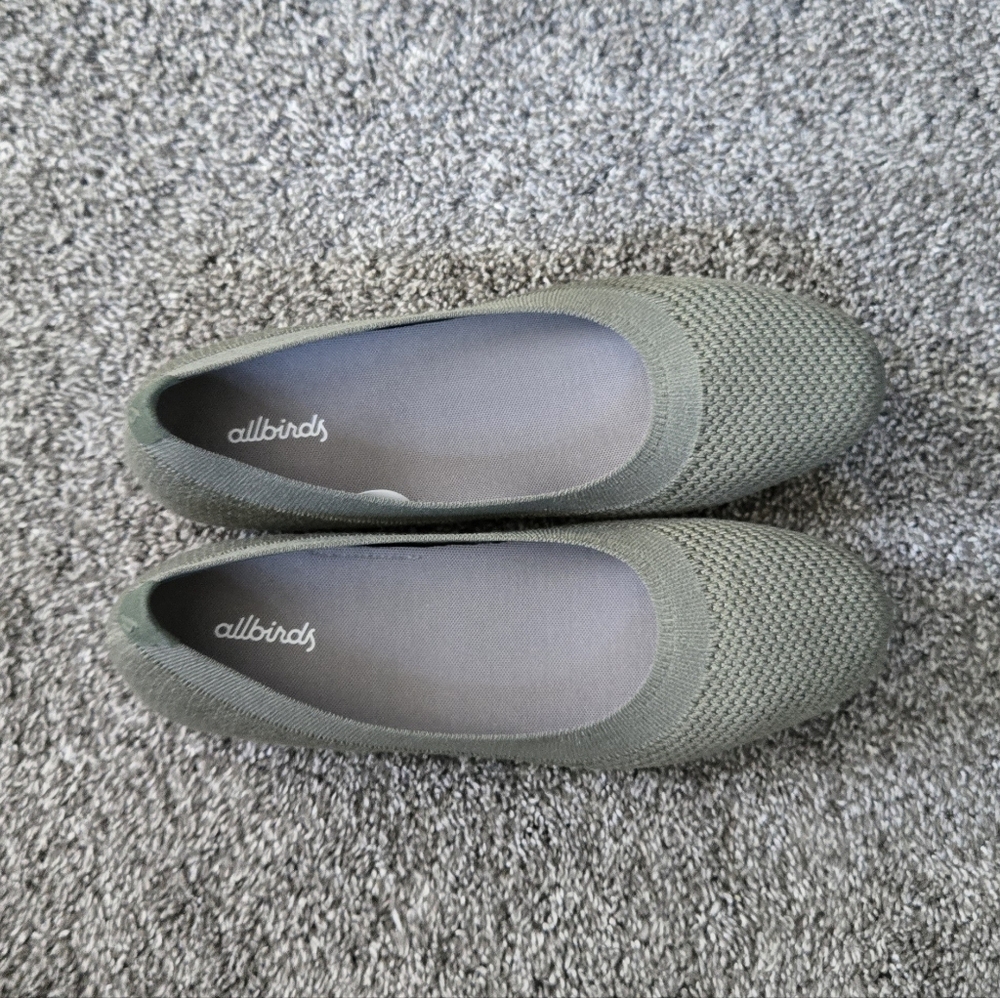 Allbirds Tree Breezer Women's Ballet Flats NEW size 8.5 in Rugged Green - Picture 3 of 10
